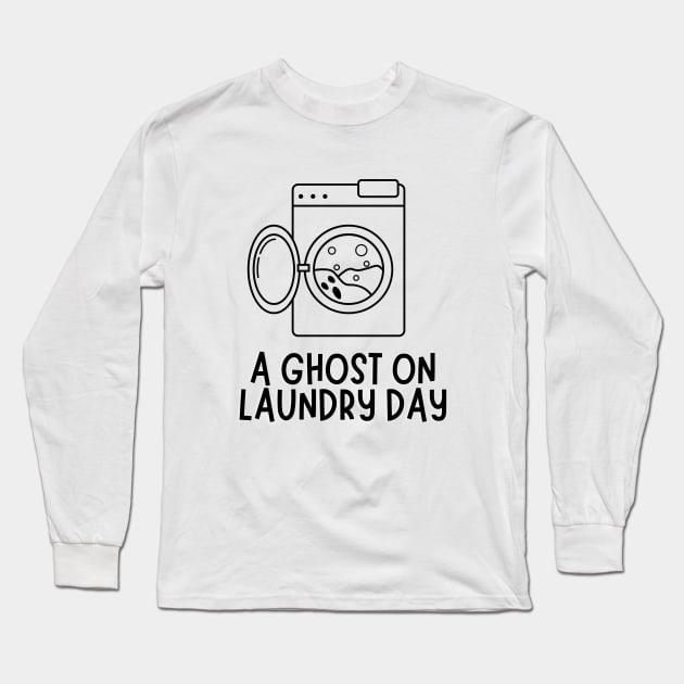 A ghost on laundry day- a funny ghost design Long Sleeve T-Shirt by C-Dogg